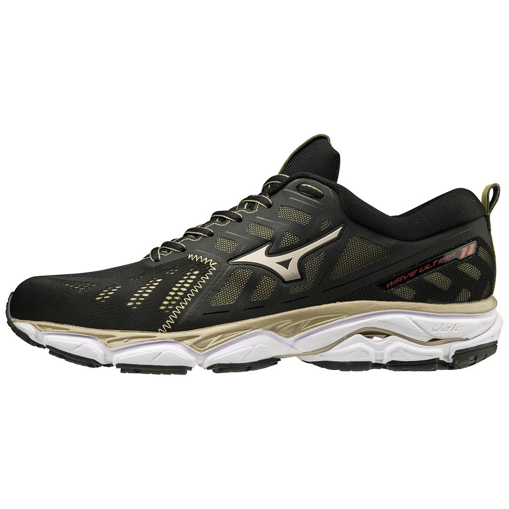 Mizuno WAVE ULTIMA 11 AMSTERDAM Férfi Futócipő Fekete/Arany/Fehér JCV470528